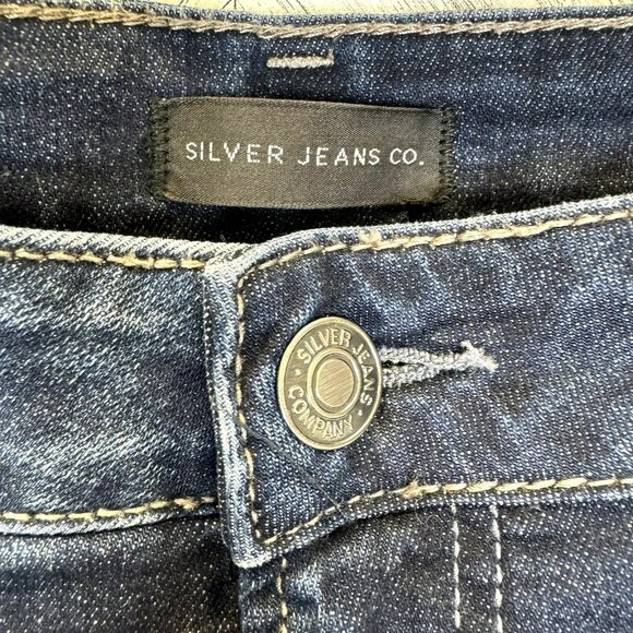 Silver Jeans Womens Plus Size 22 Suki Slim Boot Bootcut Dark Wash 31" Inseam - Picture 4 of 7
